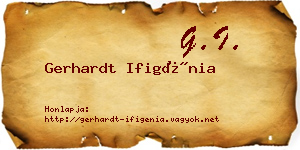 Gerhardt Ifigénia névjegykártya